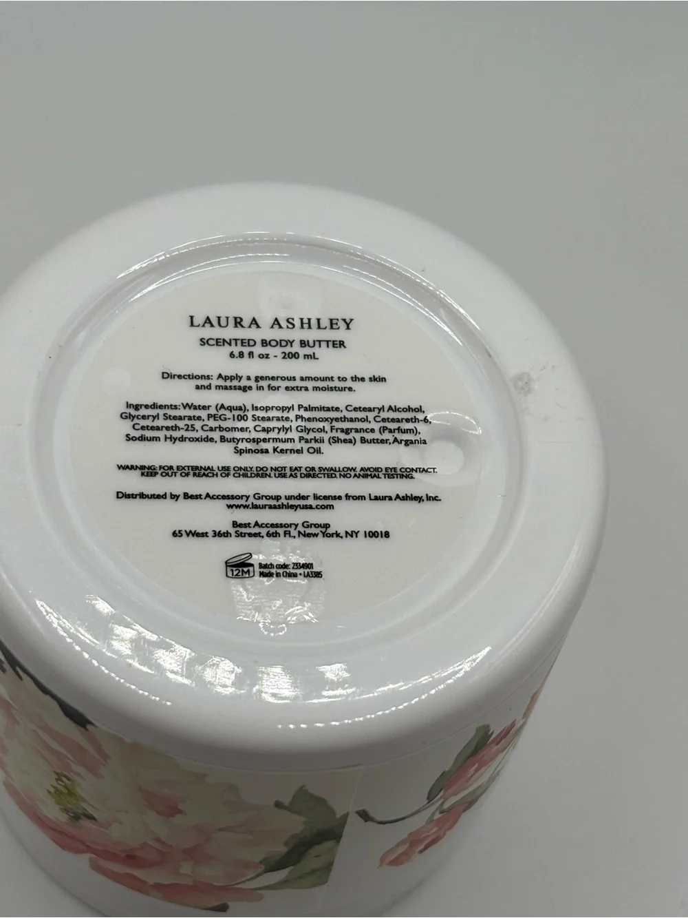 Laura Ashley Pink Peony Hydrating Body Butter 6.8 oz New